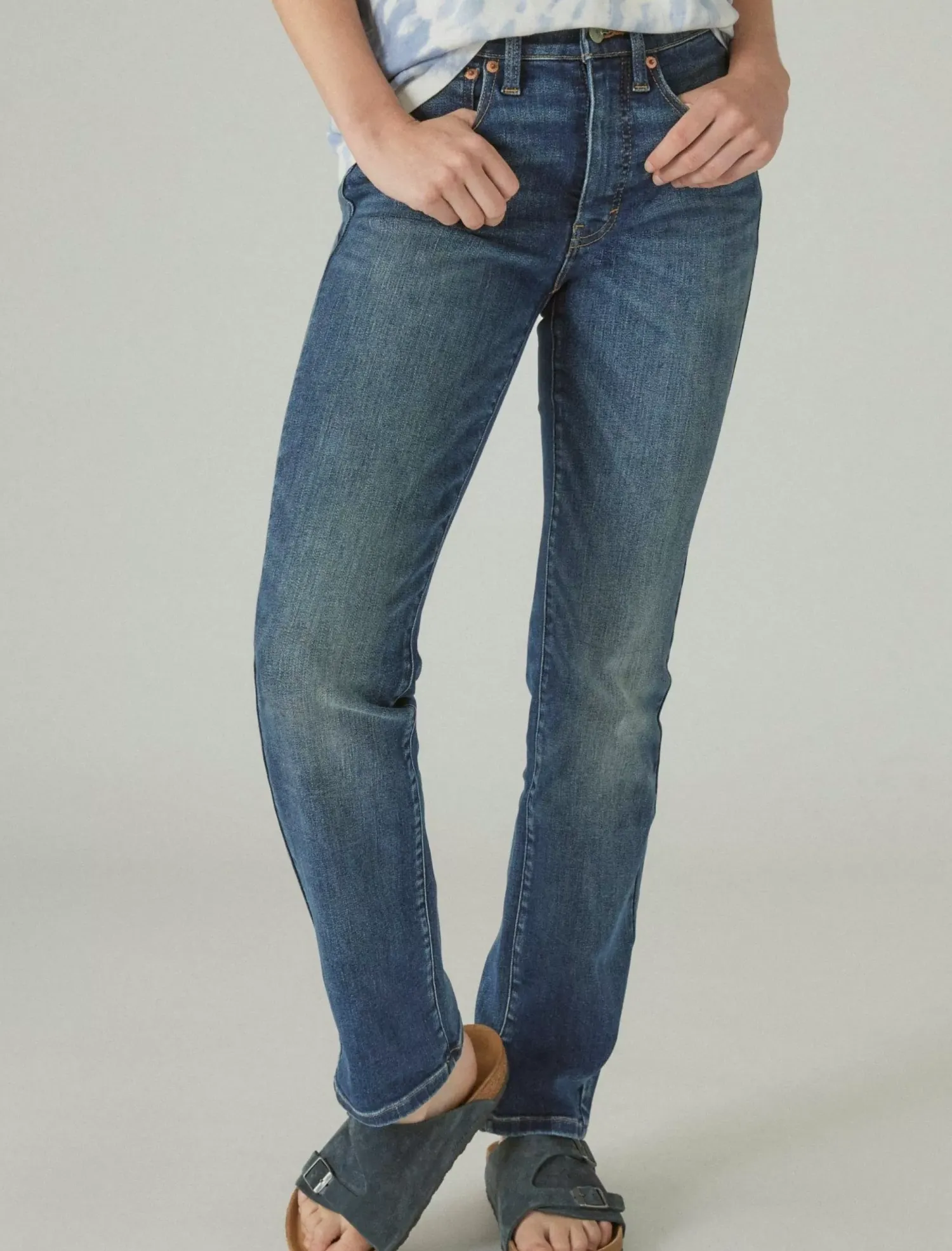 Lucky Brand high rise zoe straight lightyear*WOMEN|JEANS Jeans|Straight