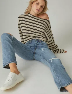Lucky Brand high rise zoe straight saturn dest*WOMEN|JEANS Jeans|Straight