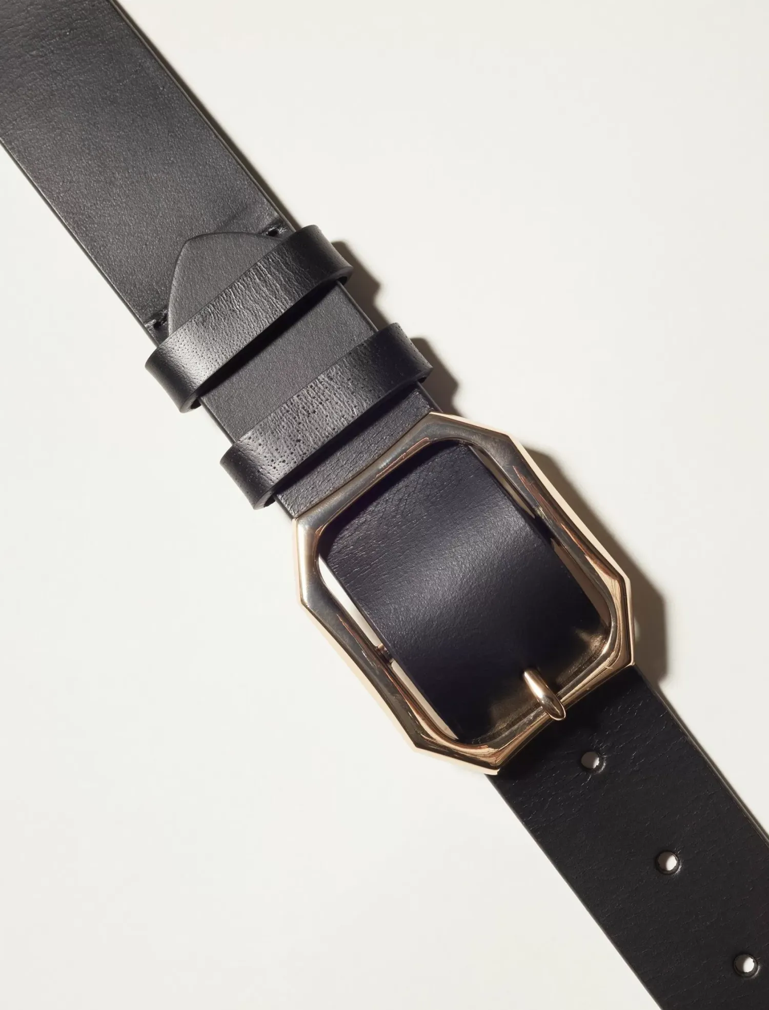 Lucky Brand high shine buckle belt black*WOMEN Belts