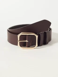Lucky Brand high shine buckle belt dark brown*WOMEN Belts