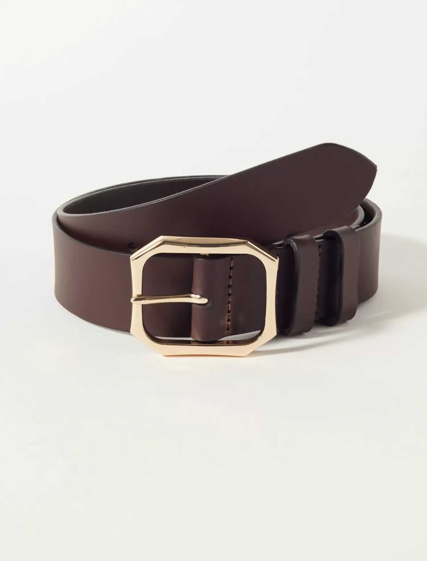Lucky Brand high shine buckle belt dark brown*WOMEN Belts