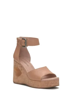 Lucky Brand himmy cork wedge medium dark brown*WOMEN Shoes