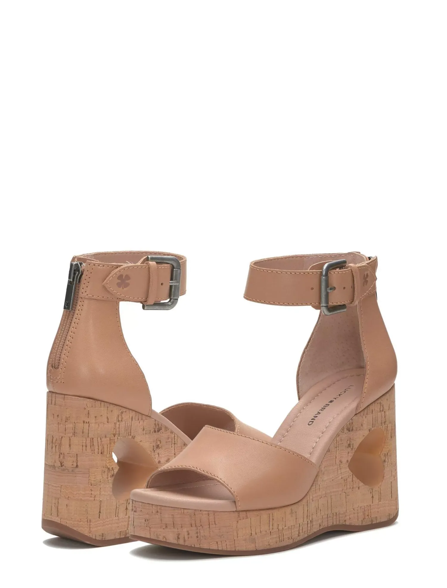 Lucky Brand himmy cork wedge medium dark brown*WOMEN Shoes