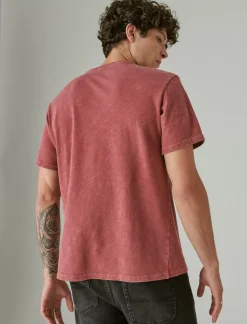 Lucky Brand holiday pot leaf biking red*MEN Graphic Tees