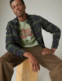 Lucky Brand home sweet home oil green*MEN Graphic Tees