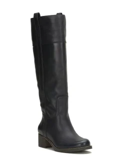 Lucky Brand hybiscus leather knee high boot black*WOMEN Shoes
