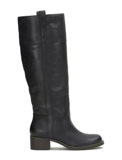 Lucky Brand hybiscus leather knee high boot black*WOMEN Shoes