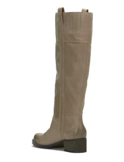 Lucky Brand hybiscus leather knee high boot medium light grey*WOMEN Shoes