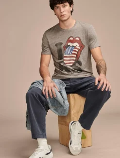 Lucky Brand i love rolling stones heather grey*MEN Graphic Tees
