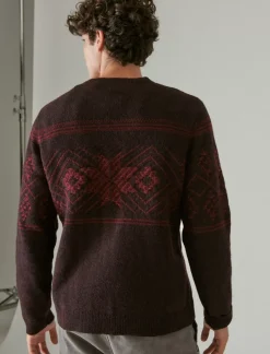 Lucky Brand intarsia crew neck sweater wine tating combo*MEN Sweaters
