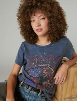 Lucky Brand janis classic crew dress blues*WOMEN Graphic Tees