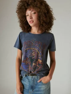 Lucky Brand janis classic crew dress blues*WOMEN Graphic Tees