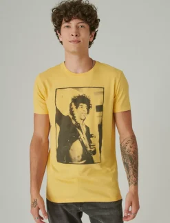 Lucky Brand jimi hendrix photo misted yellow*MEN Graphic Tees