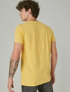 Lucky Brand jimi hendrix photo misted yellow*MEN Graphic Tees