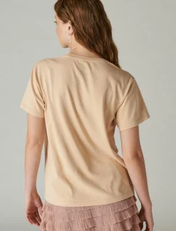 Lucky Brand jimi hendrix photo boyfriend tee toasted almond*WOMEN Graphic Tees
