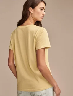 Lucky Brand journey beetle classic crew rich gold*WOMEN Graphic Tees