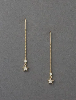 Lucky Brand 14k gld plated threader ear gold*WOMEN Jewelry