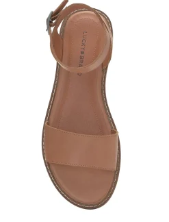 Lucky Brand kimaya ankle strap sandal open brown/rust*WOMEN Shoes