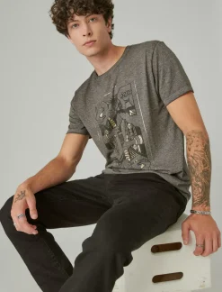 Lucky Brand king card raven*MEN Graphic Tees