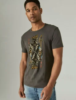 Lucky Brand king of diamonds tee black mountain*MEN Graphic Tees