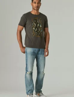 Lucky Brand king of diamonds tee black mountain*MEN Graphic Tees