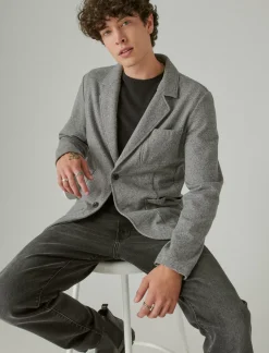 Lucky Brand knit blazer heather grey*MEN Jackets & Outerwear|Suit Separates