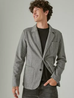 Lucky Brand knit blazer heather grey*MEN Jackets & Outerwear|Suit Separates