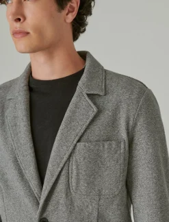 Lucky Brand knit blazer heather grey*MEN Jackets & Outerwear|Suit Separates