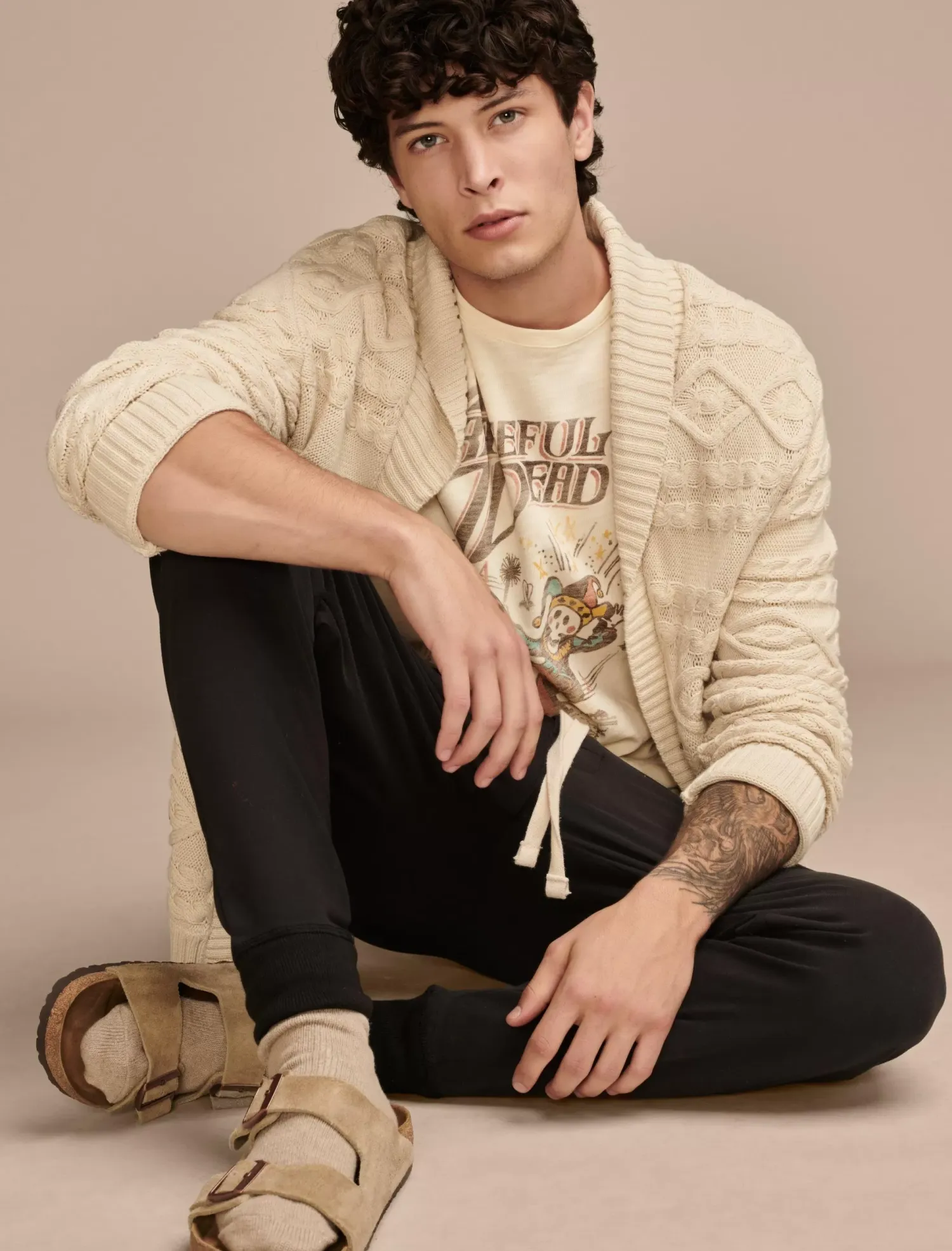 Lucky Brand knit jogger sleep pant black*MEN Underwear & Sleepwear|Loungewear