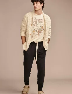 Lucky Brand knit jogger sleep pant black*MEN Underwear & Sleepwear|Loungewear