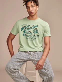 Lucky Brand knockout kelly's mineral green*MEN Graphic Tees