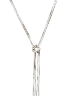 Lucky Brand knotted lariat necklace silver*WOMEN Jewelry