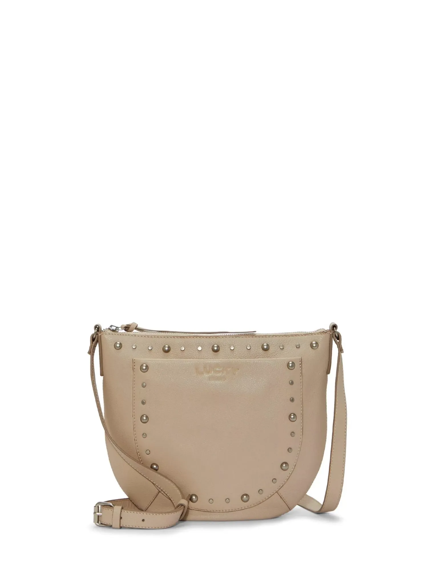 Lucky Brand kyla studded crossbody bag light grey*WOMEN Handbags