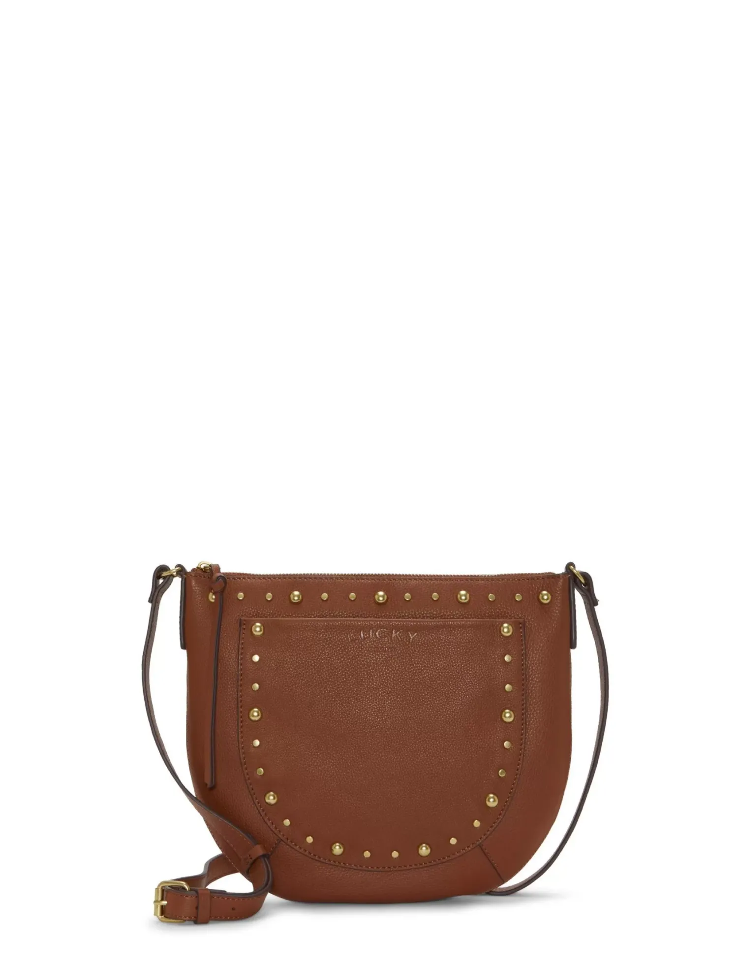 Lucky Brand kyla studded crossbody bag dark brown*WOMEN Handbags