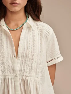Lucky Brand lace button down shirt cloud dancer*WOMEN Blouses