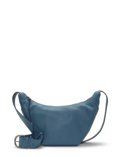 Lucky Brand lara leather crossbody open blue/turquoise*WOMEN Handbags