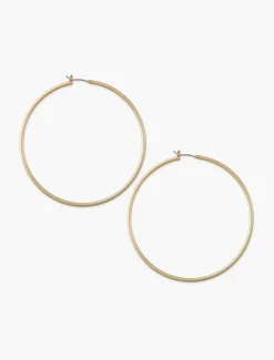 Lucky Brand large skinny hoop earrings gold*WOMEN Jewelry