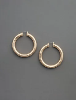 Lucky Brand large tube hoop gold*WOMEN Jewelry