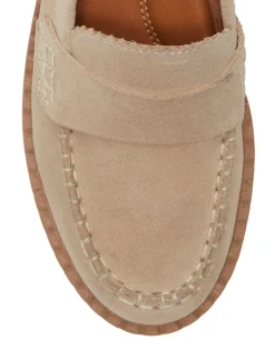 Lucky Brand larissah suede loafer light beige*WOMEN Shoes