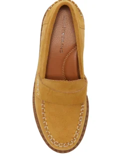 Lucky Brand larissah suede loafer open brown/rust*WOMEN Shoes
