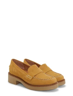 Lucky Brand larissah suede loafer open brown/rust*WOMEN Shoes