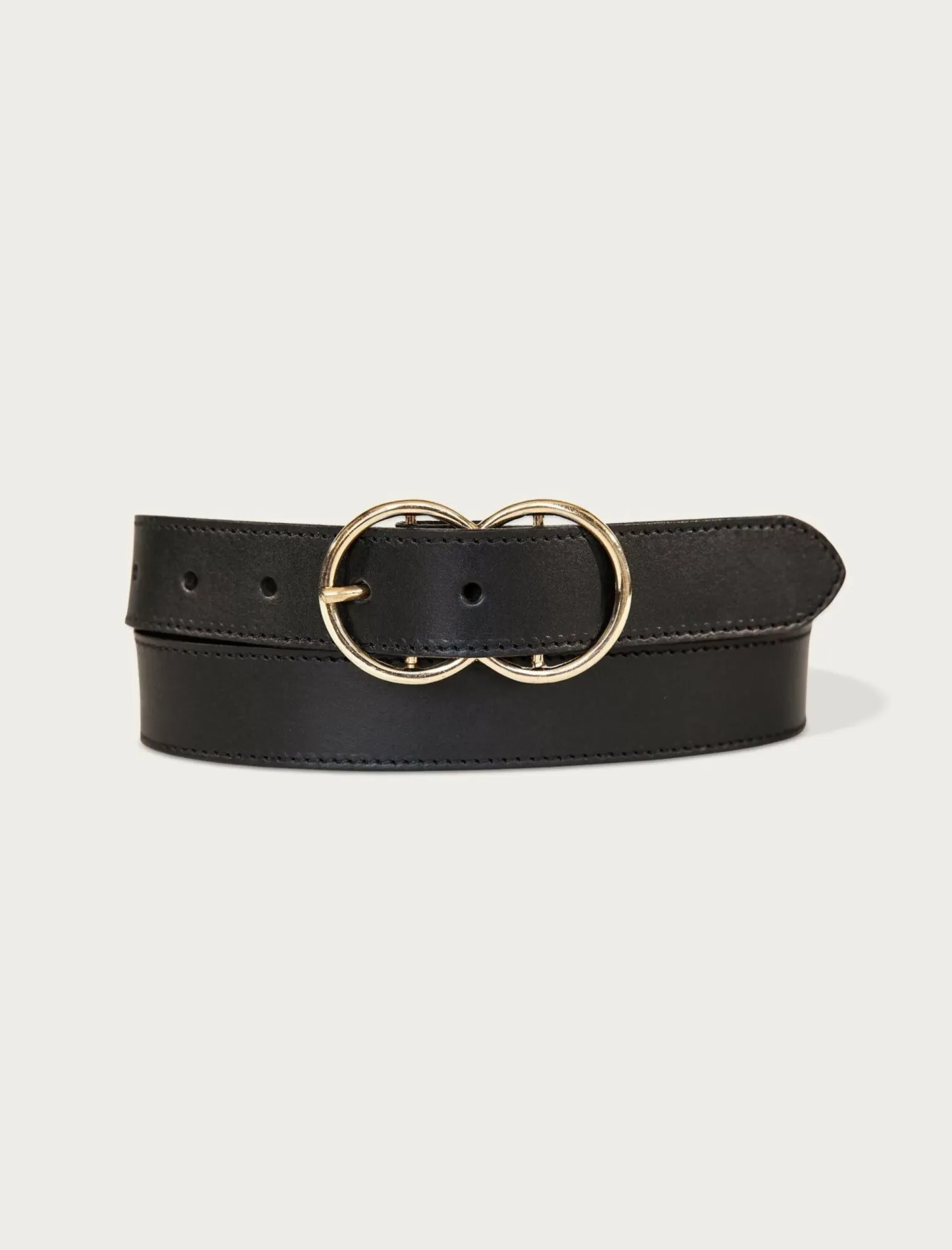 Lucky Brand leather belt with double ring buckle black*WOMEN Belts