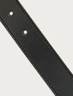 Lucky Brand leather belt with double ring buckle black*WOMEN Belts