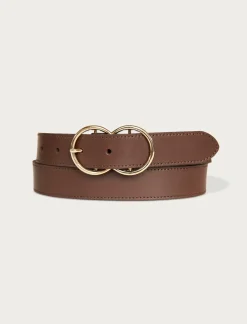 Lucky Brand leather belt with double ring buckle dark brown*WOMEN Belts
