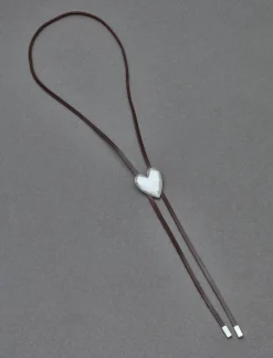 Lucky Brand leather heart bolo silver*WOMEN Jewelry