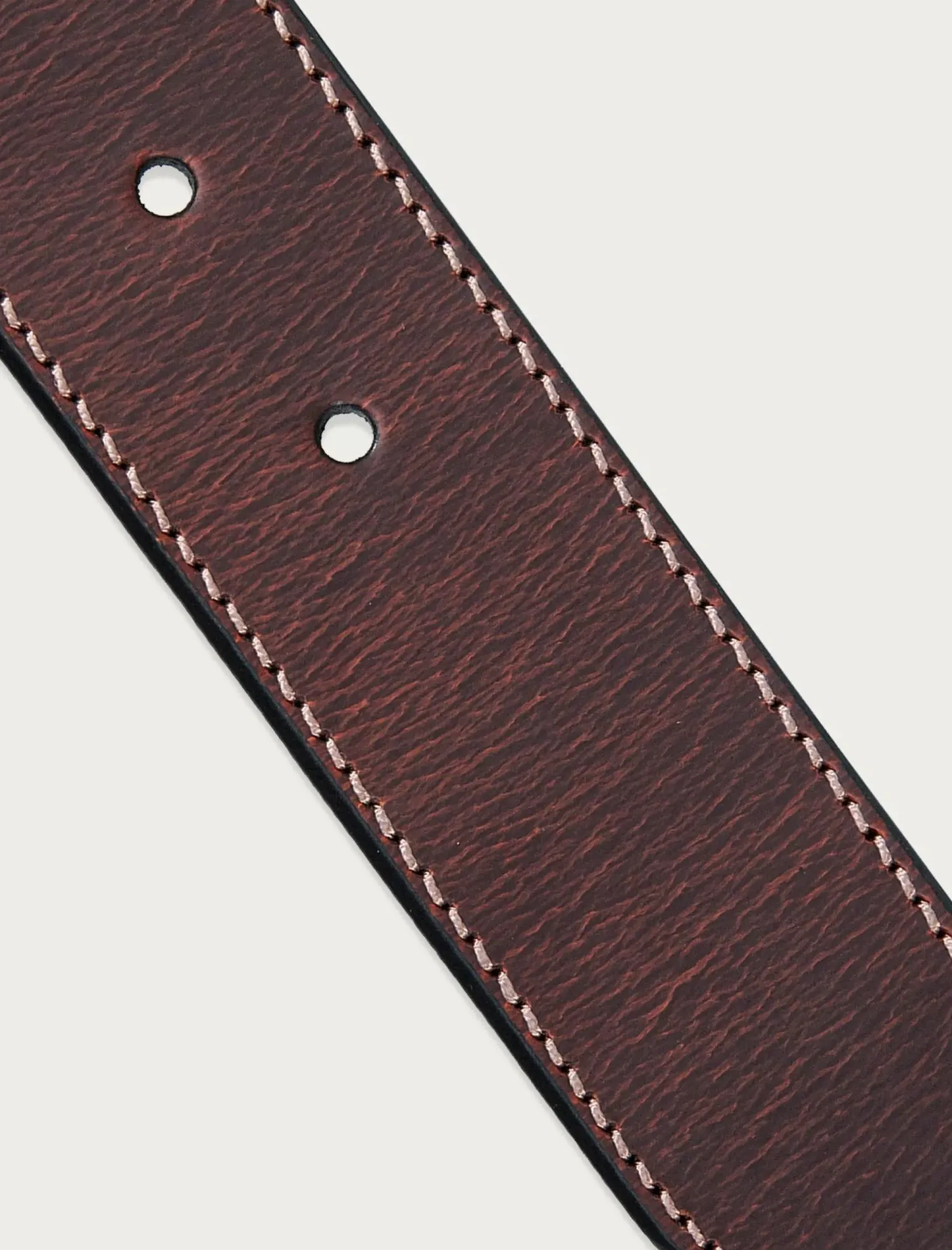 Lucky Brand leather jean belt with metal and leather keeper dark brown*MEN Belts