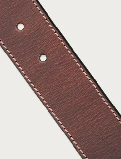 Lucky Brand leather jean belt with metal and leather keeper medium brown*MEN Belts