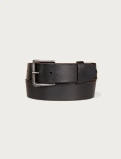 Lucky Brand leather jean belt with roller buckle and rivets black*MEN Belts
