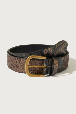 Lucky Brand leather shimmer sequin belt black*MEN|WOMEN Belts