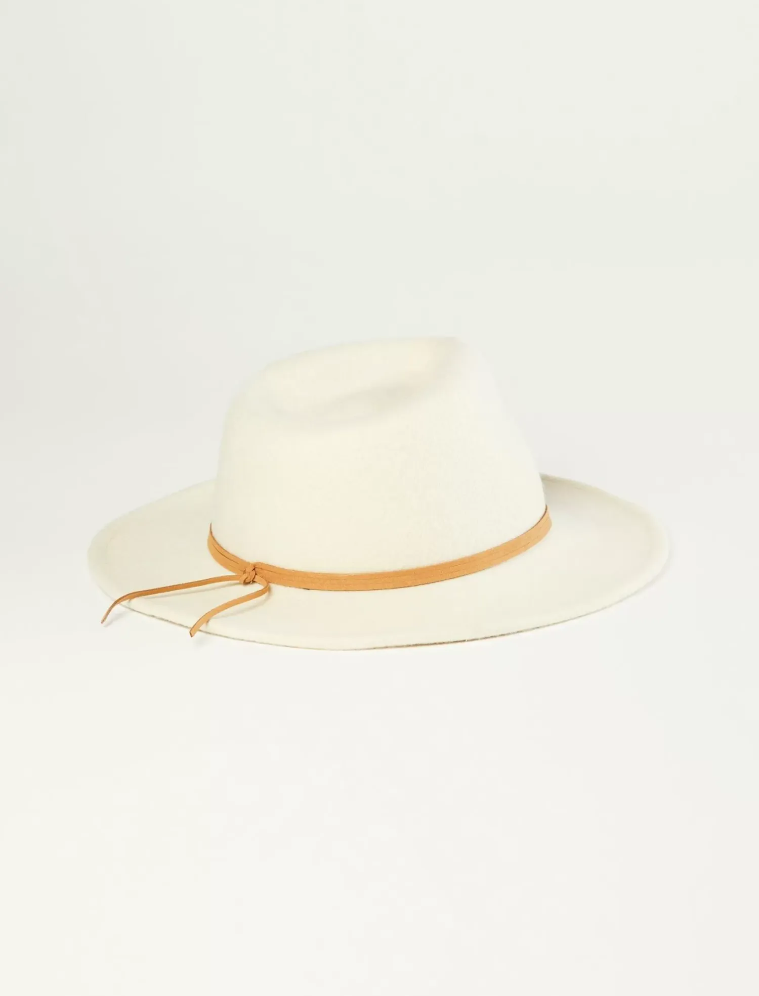 Lucky Brand leather tie cowboy hat open white/natural*WOMEN Hats